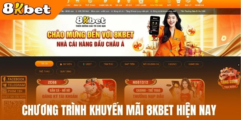 Chương trình khuyến mãi 8kBet hiện nay 