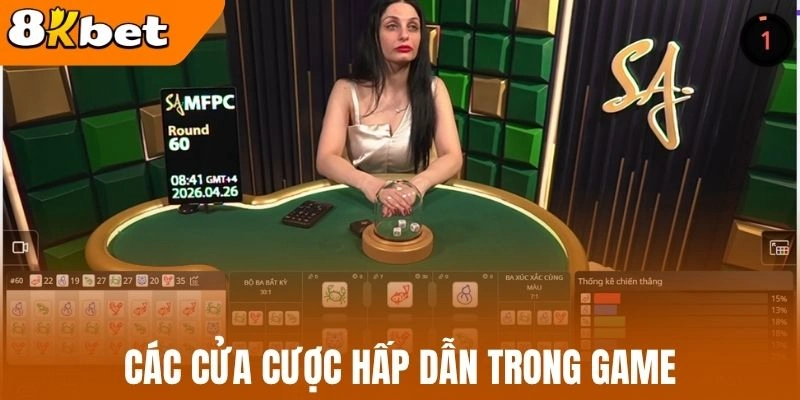Các cửa cược hấp dẫn trong game