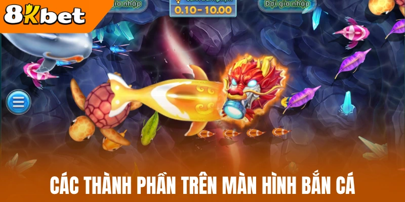 Các thành phần trên màn hình bắn cá