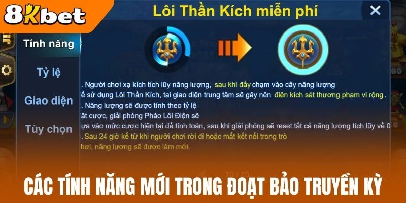 Các tính năng mới trong đoạt bảo truyền kỳ