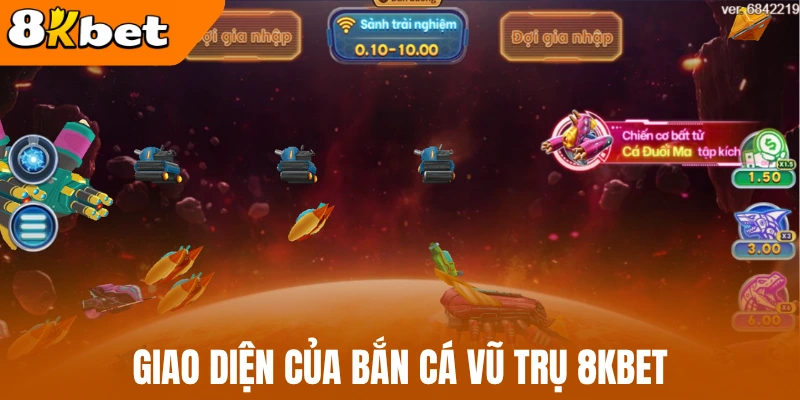 Giao diện của bắn cá vũ trụ 8kBet