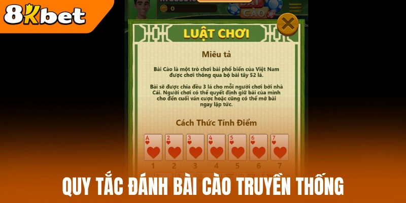 Quy tắc đánh bài cào truyền thống 